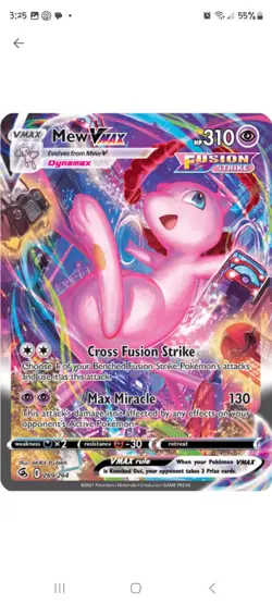 Mew VMAX - 114/264 - Pokemon Fusion Strike Sword & Shield Ultra Rare Card NM - Image 1