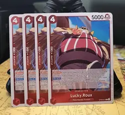 One Piece Card Game Lucky.Roux OP09-015 R Playset X4 English - Image 1