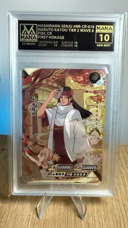 Hashirama Senju NR-CR-019 Naruto Kayou Card AI Grade Mana 10 Gem Mint - Image 1