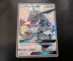 Shiny Rayquaza GX 177a/168 Hidden Fates Full Art Promo Pokemon Card NM - Image 1