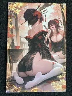 Matchmaker 2 Spicy Waifu NSFW A5 Size Card Board Hu Tao Genshin Impact Mirror - Image 1