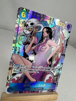 One Piece Card Game Boa Hancock OP07-051 SR Manga Alt Art Japanese NM/Mint - Image 2