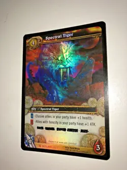 SPECTRAL TIGER Loot Card World of Warcraft - WoW TCG LOOT - the code was USED - Image 1