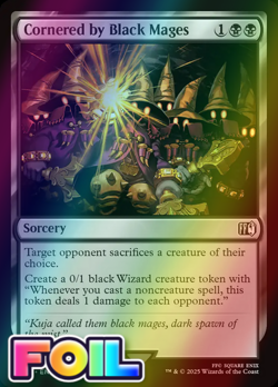 x1 Cornered by Black Mages FOIL FIN Final Fantasy MTG 93 M/NM 1x - Image 1