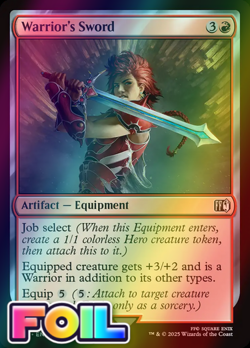 x1 Warrior's Sword FOIL FIN Final Fantasy MTG 169 M/NM 1x - Image 1