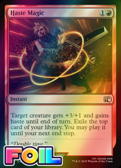 x1 Haste Magic FOIL FIN Final Fantasy MTG 140 M/NM 1x - Image 1