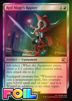 x1 Red Mage's Rapier FOIL FIN Final Fantasy MTG 152 M/NM 1x - Image 1