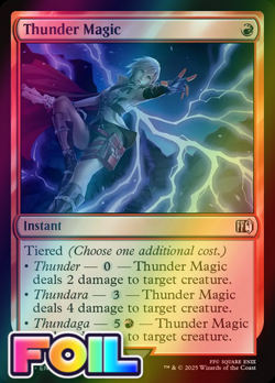 x1 Thunder Magic FOIL FIN Final Fantasy MTG 165 M/NM 1x - Image 1