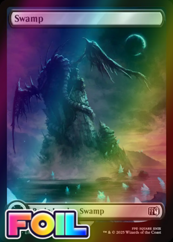 x1 Swamp FOIL FIN Final Fantasy MTG 300 FULL ART BASIC LAND M/NM 1x - Image 1