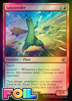 x1 Sabotender FOIL FIN Final Fantasy MTG 153 M/NM 1x - Image 1
