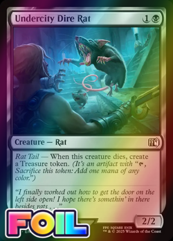 x1 Undercity Dire Rat FOIL FIN Final Fantasy MTG 123 M/NM 1x - Image 1