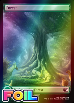 x1 Forest FOIL FIN Final Fantasy MTG 307 FULL ART BASIC LAND M/NM 1x - Image 1
