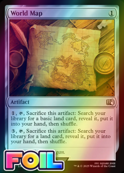 x1 World Map FOIL FIN Final Fantasy MTG 270 M/NM 1x - Image 1