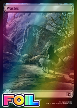 x1 Wastes FOIL FIN Final Fantasy MTG 309 FULL ART BASIC LAND M/NM 1x - Image 1