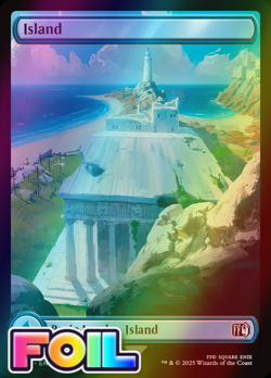 x1 Island FOIL FIN Final Fantasy MTG 299 FULL ART BASIC LAND M/NM 1x - Image 1