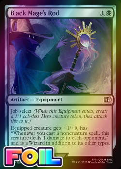 x1 Black Mage's Rod FOIL FIN Final Fantasy MTG 90 M/NM 1x - Image 1
