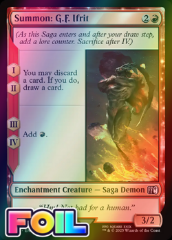 x1 Summon: G.F. Ifrit FOIL FIN Final Fantasy MTG 163 M/NM 1x - Image 1