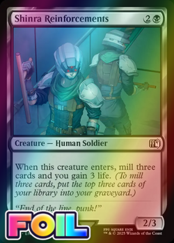 x1 Shinra Reinforcements FOIL FIN Final Fantasy MTG 118 M/NM 1x - Image 1