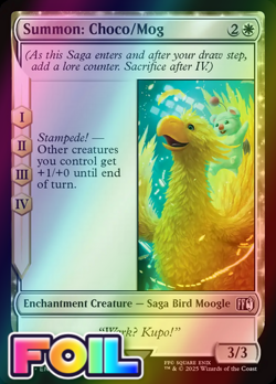 x1 Summon: Choco/Mog FOIL FIN Final Fantasy MTG 35 M/NM 1x - Image 1