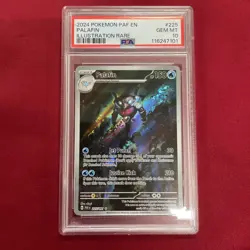 Graded PSA 10 2024 Pokemon PAF EN Palafin Illustration Rare #225 GEM MT - Image 1