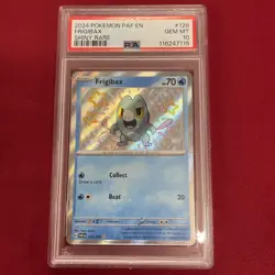 Graded PSA 10 2024 Pokemon P AF EN Frigibax Shiny Rare #128 GEM MT - Image 1