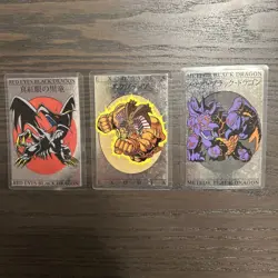 Yugioh Toei Laminated Card Red Eyes Black Dragon Exodia Meteor Black Dragon Set - Image 1