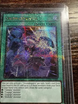 Onomatopaira Quarter Century Secret Rare RA04-EN089 Yugioh - Image 1