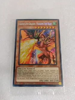 Yugioh Harpie's Pet Dragon - Fearsome Fire Blast Secret Rare LDS3 - Image 1