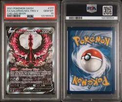PSA 10 GEM MINT Galarian Moltres V 177/198 Alt Art Chilling Reign Pokemon Card - Image 3