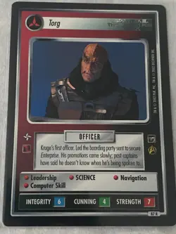 Star Trek CCG 1E TMP TORG RARE Card NEVER PLAYED - Image 1
