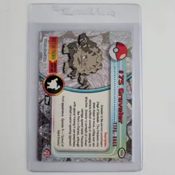 Vintage 1999 Pokemon Graveler HOLO Card 75 Topps PACK FRESH TV Animation L👀K! - Image 2