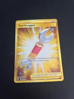 Pokemon TCG Tool Scrapper Rebel Clash Gold Secret Rare Card 208/192 Trading Card - Image 2