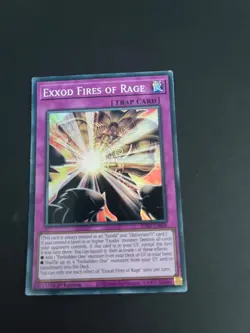 Exxod Fires of Rage INFO-EN068 Super Rare 1st Edition Yugioh Trading Card TCG - Image 1