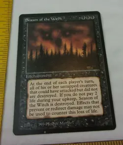 Season of the Witch DARK MTG Magic The Gathering card Actual Photos! - Image 1