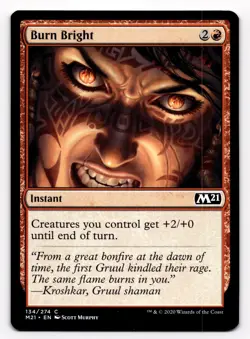 Magic the Gathering MTG Burn Bright (134) Core Set 2021 NM - Image 1