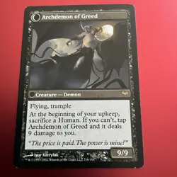 Ravenous Demon/Archdemon Of Greed Magic The Gathering MTG - Image 2