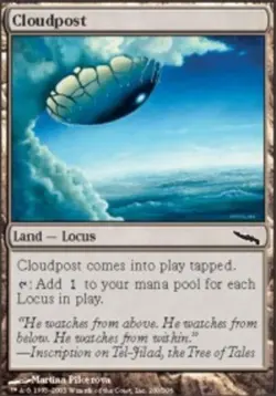 1x Cloudpost - Foil Light Play, English Mirrodin MTG Magic - Image 1