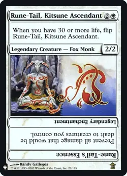 MTG Foil - Rune-Tail, Kitsune Ascendant - 27 / LP / English - Image 1