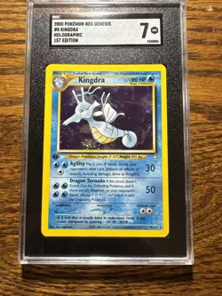 2000 Pokemon Neo Genesis Kingdra 1st Edition Sgc 7 Holo - Image 1