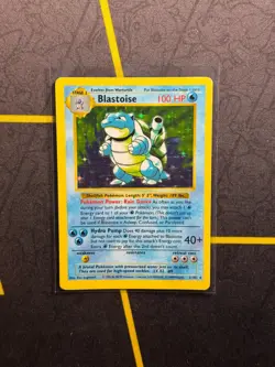 Blastoise 2/102 Pokemon TCG Base Set Shadowless Holo Rare - HP/DMG - Image 1