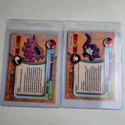 Vintage 1999 Pokemon Lot Of 2 Cards Nidorino #33 Nidoking #34 Topps TV Series 1 - Image 2
