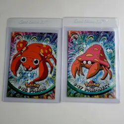 Vintage 1999 Pokemon Lot Of 2 Cards Paras #46 Parasect #47 Topps TV Series 1 🦀 - Image 1