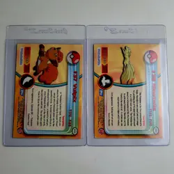 Vintage 1999 Pokemon Lot Of 2 Cards Vulpix #37 Ninetails #38 Topps TV Series 1 - Image 2
