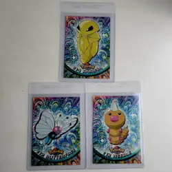 Vintage 1999 Pokemon Lot Of 3 Cards Butterfree Weedle Kakuna #12, 13, 14 Topps - Image 1