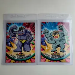 Vintage 1999 Pokemon Lot Of 2 Cards Machoke #67 Machamp #68 Topps TV Series 1 - Image 1