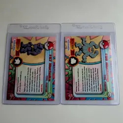 Vintage 1999 Pokemon Lot Of 2 Cards Machoke #67 Machamp #68 Topps TV Series 1 - Image 2