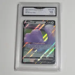 2021 Pokemon Ditto V GMA 10 Gem Mint Graded Shining Fates 050/072 Sword & Shield - Image 1