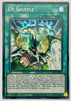 BLCR-EN008 EN Shuffle - Secret Rare 1st Edition Lightly Played YuGiOh Card - Image 1