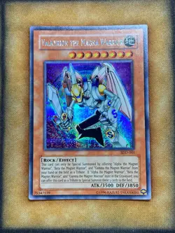 Yugioh Valkyrion the Magna Warrior SDD-001 Parallel Secret Rare NM - Image 1