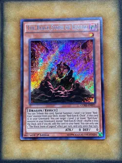 Yugioh The Black Stone of Legend CORE-EN021 Secret Rare 1st Ed NM - Image 1